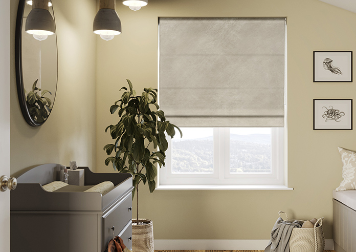 Odessa Velvet, Mushroom - Twist&Fit Roman Blind - Image 3